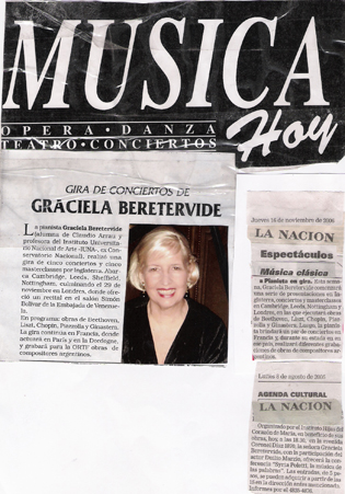 Graciela Beretervide - intérpretes argentinos